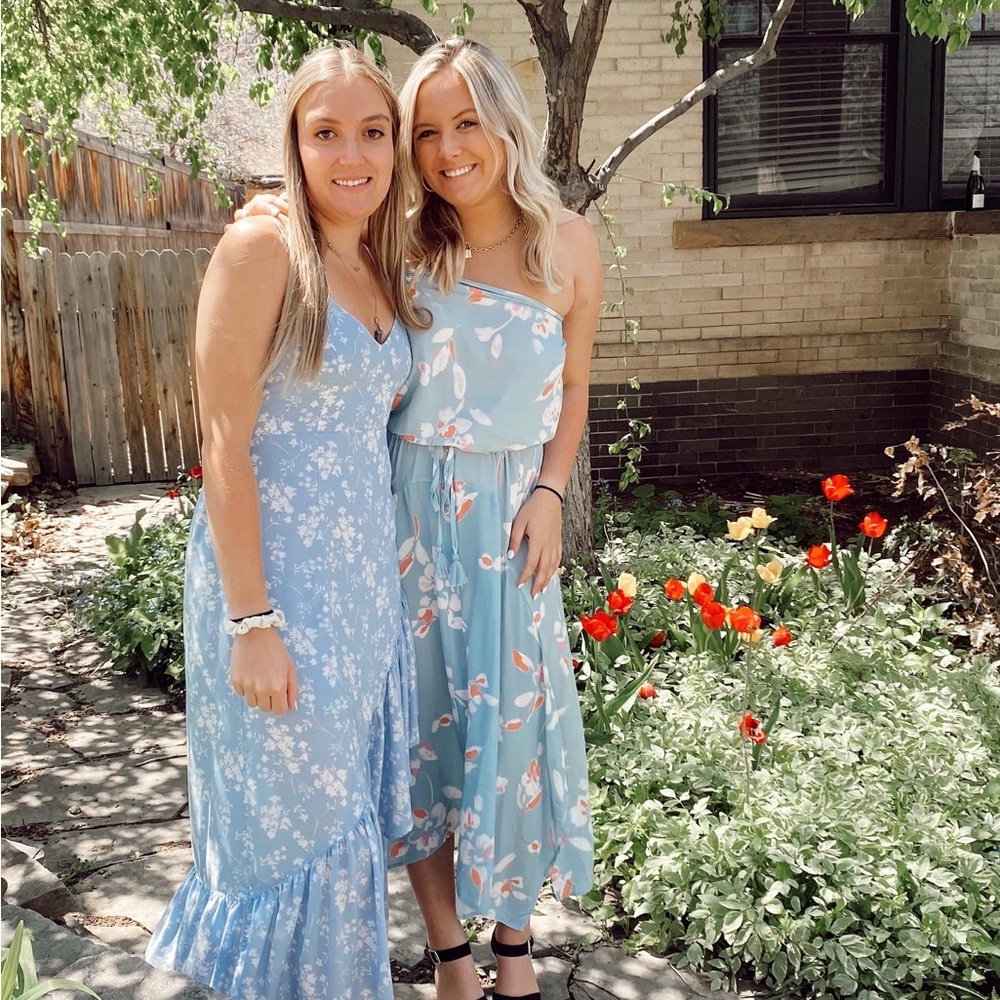 Blue midi dress